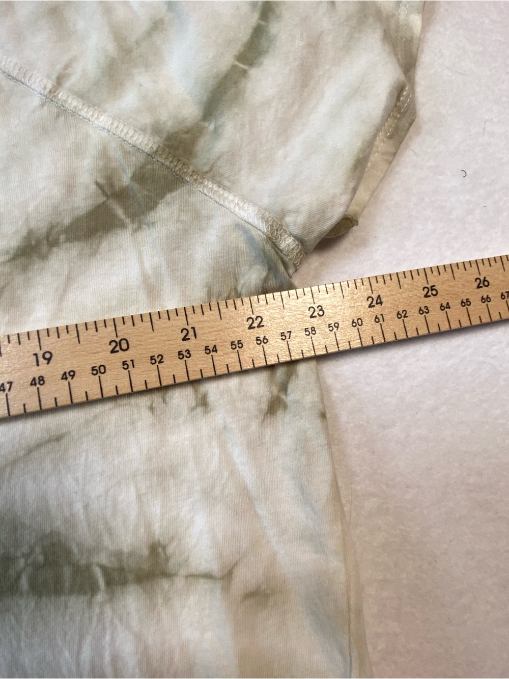 Peach Love‎ California NWOT 100% Cotton Olive Tie-Dye Tee Small Boho Oversized - Picture 11 of 13